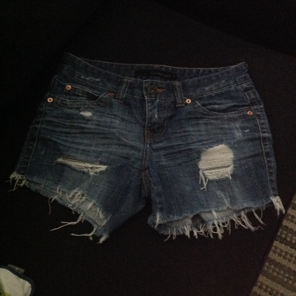Calvin Klein distressed Jean shorts